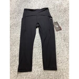 Spyder Active Womens Ribbed High Rise Cropped Leggings Black SP574 Medium‎ NWT